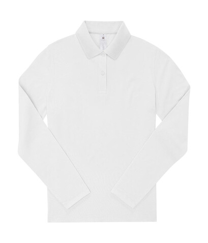 B &amp; C My Polo 210 LSL /Women, White, XS bedrucken, Art.-Nr. 535420002