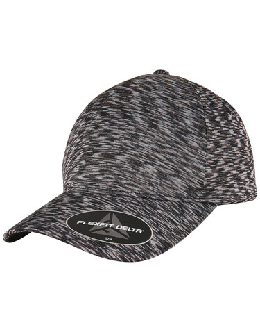 Flexfit Flexfit Delta Unipanel Cap, Melange Black, S/M bedrucken, Art.-Nr. 600681051