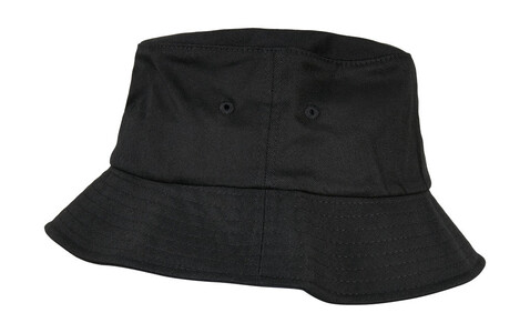 Flexfit Organic Cotton Bucket Hat, Black, One Size bedrucken, Art.-Nr. 602681010