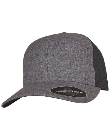 Flexfit Flexfit Delta® Carbon Cap – 2 Tone, Melange Blue/Melange Charcoal, S/M bedrucken, Art.-Nr. 606683571