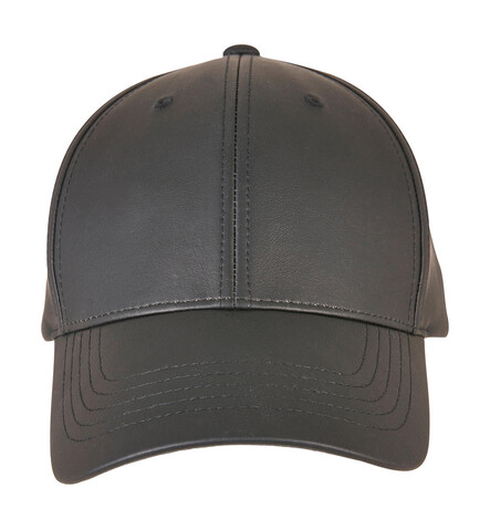 Flexfit Synthetic Leather Alpha Shape Dad Cap, Black, One Size bedrucken, Art.-Nr. 607681010