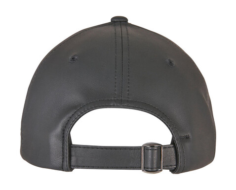 Flexfit Synthetic Leather Alpha Shape Dad Cap, Black, One Size bedrucken, Art.-Nr. 607681010
