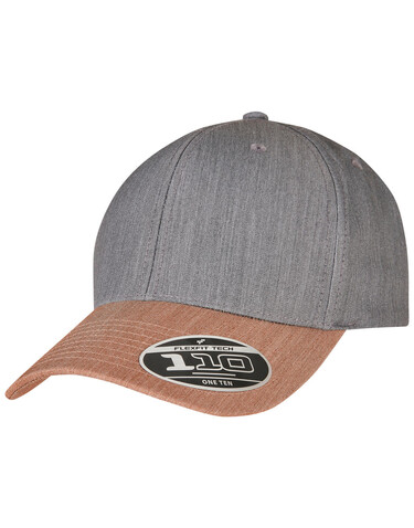 Flexfit 110 Melange Mix Cap, Dark Grey/Black, One Size bedrucken, Art.-Nr. 611681780