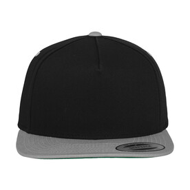 Flexfit Classic 5 Panel Snapback, Black/Silver, One Size bedrucken, Art.-Nr. 614681580 Flexfit Classic 5 Panel Snapback, Black/Silver, One Size bedrucken, Art.-Nr. 614681580