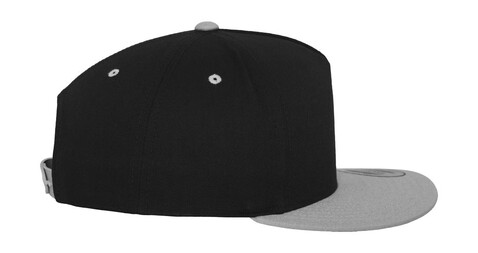 Flexfit Classic 5 Panel Snapback, Black/Silver, One Size bedrucken, Art.-Nr. 614681580