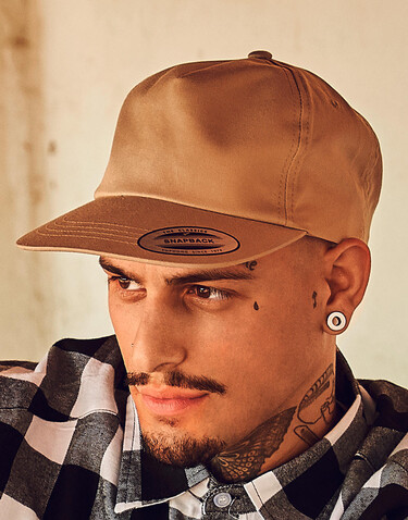 Flexfit Unstructured 5-Panel Snapback, Maroon, One Size bedrucken, Art.-Nr. 620684450