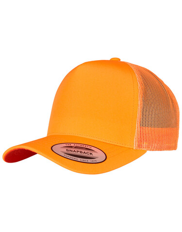 Flexfit Neon Retro Trucker, Neon Orange, One Size bedrucken, Art.-Nr. 621684050
