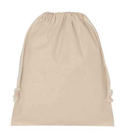 SG ACCESSORIES - BAGS Cotton Stuff Bag, Natural, 2XS (10x14) bedrucken, Art.-Nr. 626570080