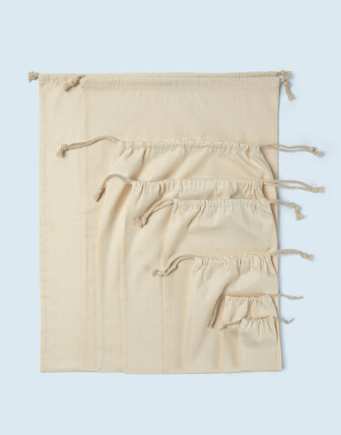 SG ACCESSORIES - BAGS Cotton Stuff Bag, Natural, 2XS (10x14) bedrucken, Art.-Nr. 626570080