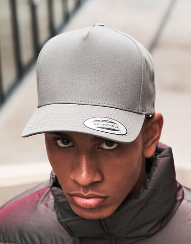 Flexfit 5-Panel Curved Classic Snapback, White, One Size bedrucken, Art.-Nr. 631680000