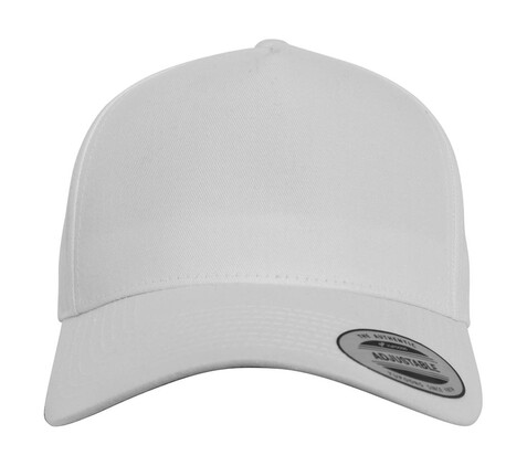 Flexfit 5-Panel Curved Classic Snapback, White, One Size bedrucken, Art.-Nr. 631680000