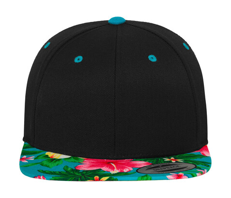 Flexfit Hawaiian Snapback, Black/Aqua, One Size bedrucken, Art.-Nr. 639681430