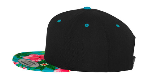 Flexfit Hawaiian Snapback, Black/Aqua, One Size bedrucken, Art.-Nr. 639681430