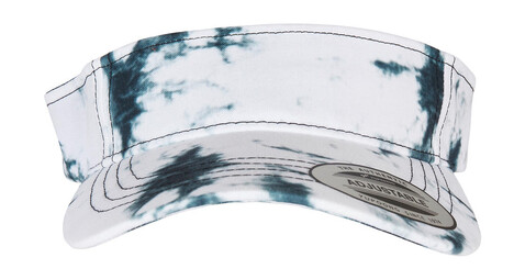 Flexfit Batik Dye Curved Visor Cap, Black/White, One Size bedrucken, Art.-Nr. 641681500