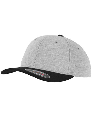 Flexfit Flexfit Double Jersey 2-Tone, Grey/Black, S/M bedrucken, Art.-Nr. 646681411