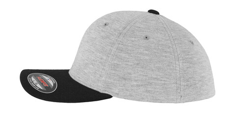 Flexfit Flexfit Double Jersey 2-Tone, Grey/Black, S/M bedrucken, Art.-Nr. 646681411