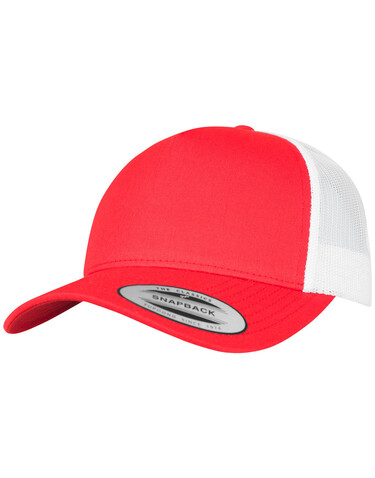 Flexfit 5-Panel Retro Trucker 2-Tone Cap, Black/White, One Size bedrucken, Art.-Nr. 649681500