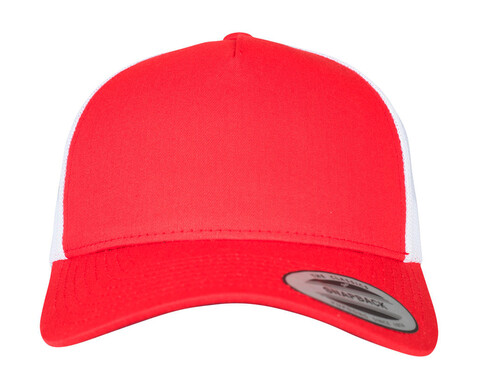 Flexfit 5-Panel Retro Trucker 2-Tone Cap, Red/White, One Size bedrucken, Art.-Nr. 649684500