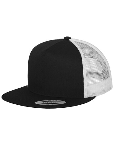 Flexfit Classic Trucker 2-Tone, Black/White, One Size bedrucken, Art.-Nr. 653681500
