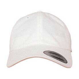 Flexfit Peached Cotton Twill Dad Cap, White, One Size bedrucken, Art.-Nr. 657680000