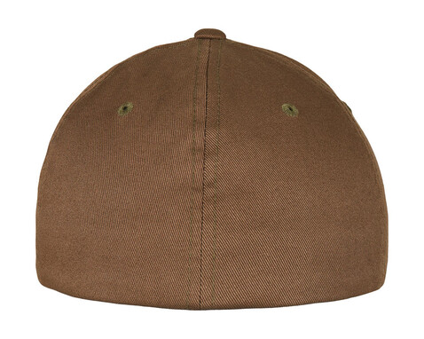 Flexfit 3-Tone Flexfit Cap, Neonorange/White/Olive, S/M bedrucken, Art.-Nr. 658684841