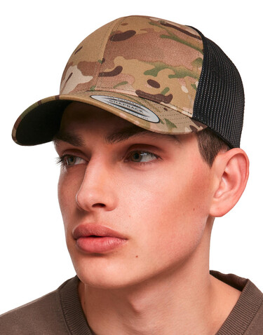Flexfit Retro Trucker Multicam®, Arid/Brown, One Size bedrucken, Art.-Nr. 661687590