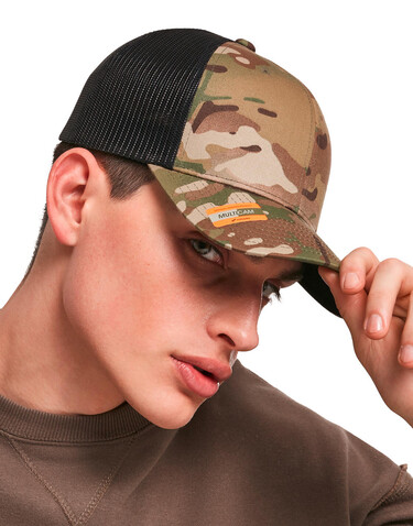 Flexfit Retro Trucker Multicam®, Arid/Brown, One Size bedrucken, Art.-Nr. 661687590