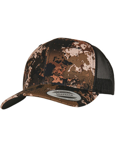 Flexfit Classics® Veil Camo™ Retro Trucker Cap, Poseidon Black, One Size bedrucken, Art.-Nr. 664681020