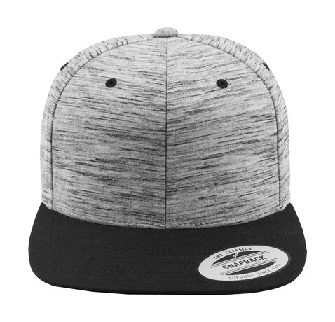 Flexfit Stripes Melange Crown Snapback, Black/Grey, One Size bedrucken, Art.-Nr. 670681600