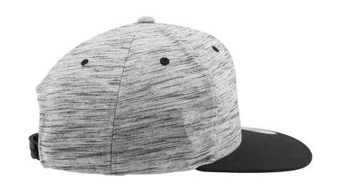 Flexfit Stripes Melange Crown Snapback, Black/Grey, One Size bedrucken, Art.-Nr. 670681600