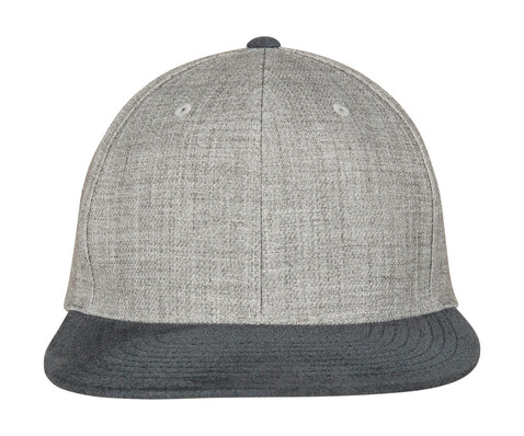 Flexfit Melange Velour Snapback, Grey/Grey, One Size bedrucken, Art.-Nr. 671681420