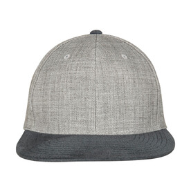 Flexfit Melange Velour Snapback, Grey/Grey, One Size bedrucken, Art.-Nr. 671681420
