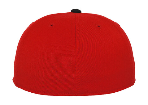 Flexfit Premium 210 Fitted 2-Tone, Black/Red, S/M bedrucken, Art.-Nr. 672681541