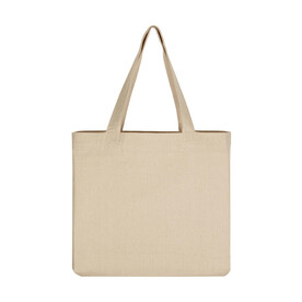 SG ACCESSORIES - BAGS Canvas Wide Shopper LH, Natural, M (39x35x12cm) bedrucken, Art.-Nr. 674570081