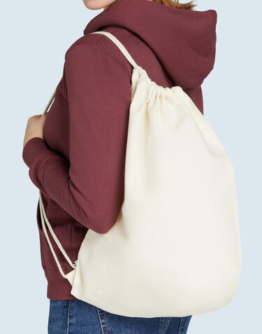 SG ACCESSORIES - BAGS Cotton Backpack Single Drawstring, Natural, One Size bedrucken, Art.-Nr. 676570080