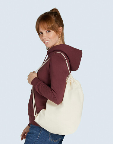 SG ACCESSORIES - BAGS Cotton Backpack Single Drawstring, Natural, One Size bedrucken, Art.-Nr. 676570080