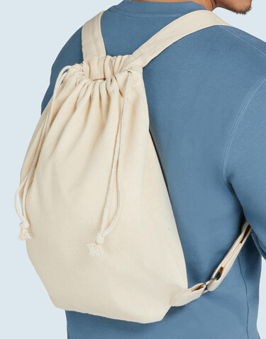 SG ACCESSORIES - BAGS Canvas Backpack Straps and Drawstring, Natural, One Size bedrucken, Art.-Nr. 678570080