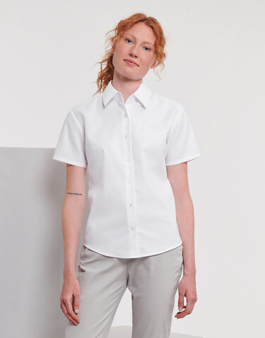 Russell Europe Ladies` Classic Oxford Shirt, White, 5XL (50) bedrucken, Art.-Nr. 701000000