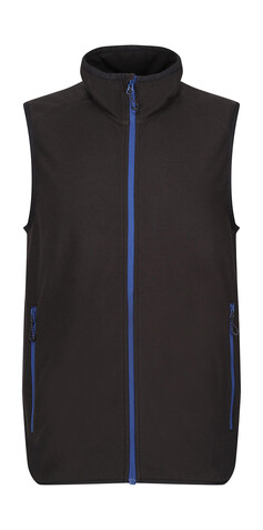Regatta Navigate Fleece Bodywarmer, Black/New Royal, S bedrucken, Art.-Nr. 774171493