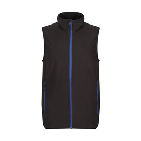Regatta Navigate Fleece Bodywarmer, Black/New Royal, S bedrucken, Art.-Nr. 774171493