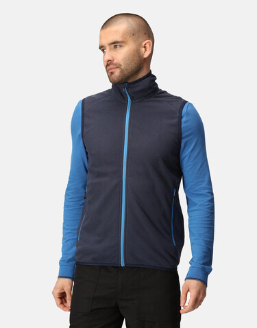Regatta Navigate Fleece Bodywarmer, Black/New Royal, S bedrucken, Art.-Nr. 774171493