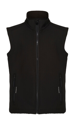 Regatta Junior Ablaze Softshell Bodywarmer, Black/Black, 3-4 (104) bedrucken, Art.-Nr. 779171522