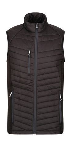 Regatta Men`s Navigate Hybrid Bodwarmer, Black/Seal Grey, S bedrucken, Art.-Nr. 788171513