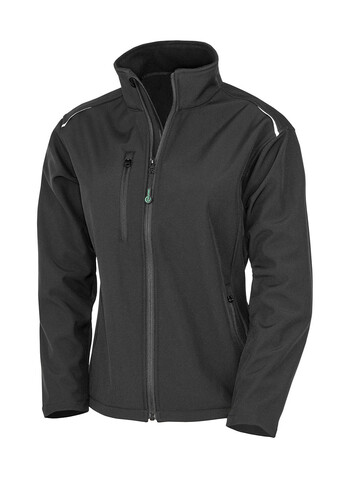 Result Womens Recycled 3-Layer Printable Softshell Jacket, Black, XS bedrucken, Art.-Nr. 796331012