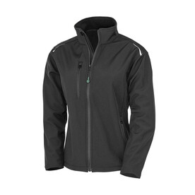 Result Womens Recycled 3-Layer Printable Softshell Jacket, Black, XS bedrucken, Art.-Nr. 796331012
