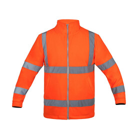 Korntex Hi-Vis Fleece Jacket Bergen, Orange, S bedrucken, Art.-Nr. 800134102
