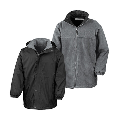 Result Junior Stormdri 4000 Recycled Coat, Black/Grey, 2XS (2-3) bedrucken, Art.-Nr. 860331512