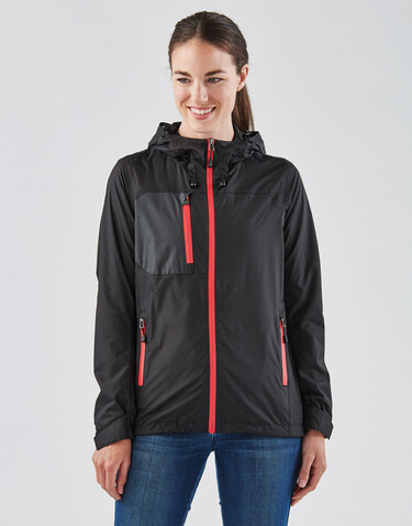 StormTech Women`s Olympia Shell, Black/Black, XS bedrucken, Art.-Nr. 837181532