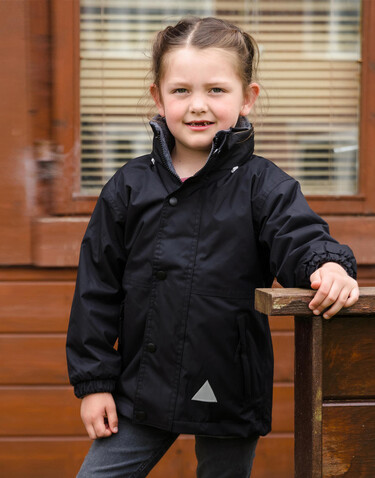 Result Junior Stormdri 4000 Recycled Coat, Black/Grey, 2XS (2-3) bedrucken, Art.-Nr. 860331512