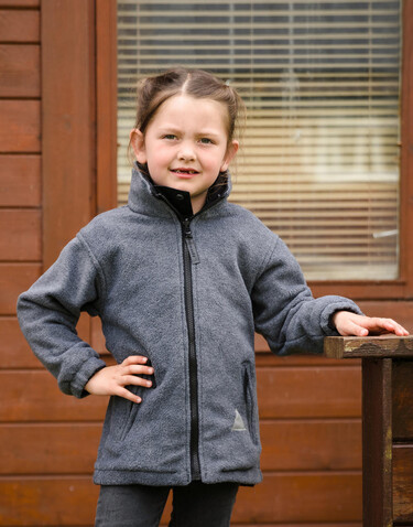 Result Junior Stormdri 4000 Recycled Coat, Black/Grey, 2XS (2-3) bedrucken, Art.-Nr. 860331512